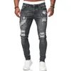 Jeans da uomo 5 tipi di stile Jeans strappati da uomo skinny slim fit blu hip-hop in denim casual per jeans da jogging 230615