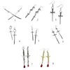 Baumelnde Ohrringe, Gothic-Messer, langes Schwert, Haken, Punk-Stil, Tropfen-Statement-Schmuck für Damen und Herren