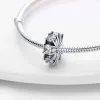 925 Silver för pandora charms smycken pärlor pendellkvinnor armband pärlor färg lnlaid vinkel rund distans