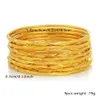 Bangle Ethlyn 9st/Lot Gold Color Women Bangles Smyckesuppsättningar för arabiska afrikanska brudfesttillbehör MY125 230616