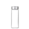 2021 Nya glaslagringsflaskor burkar aluminium silver skruvmössa tom 15 ml 25 ml 40 ml 50 ml 60 ml 50 st DIY bröllopspresent
