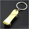 Key Rings Metal Rotatable Skateboard Keychain Pendant Handbag Hangs Fashion Jewelry For Women Mens Gift Will And Sandy Drop Delivery Dhpul