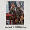 Абстрактная ландшафтная холста искусство L Homme A La Pipe Paul Cezanne Painting Oil Painting Импрессионистские работы ручной работы