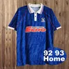 92 93 Nathan Blake Maillots de football rétro pour hommes Phil Stant Home Blue Tony Bird Maillot de football Uniformes à manches courtes