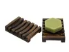 Natural Wooden Bamboo Soap Dish Tray Holder Storage Soap Rack Plate Box Container for Bath Shower Plate Wholesale