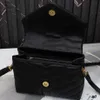 Borsa a tracolla di design da donna Borsa a tracolla a forma di Y Borsa di lusso Borsa piccola quadrata nera