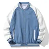 Мужские куртки gmiixder Unisex Baseball Jacket 2023 Весна осенью корейская уличная одежда бомбардировщика мужчина с длинным рукавом.