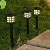 New 1pc Outdoor Solar Powered Lamp Solar Garden Light Lantern Waterproof Landscape Lighting for Pathway Patio Yard Lawn Decoration