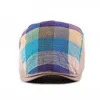 Bérets 2020 printemps été couleur Plaid gavroche casquettes hommes coton plat pointe chapeau femmes peintre béret chapeaux 05 Z0616