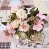Gedroogde bloemen 1 stks veelkleurige roze bloem voor huisdecoratie accessoires nep madeliefje plastic bruiloft goedkoop