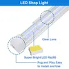 8FT LED butiksljusarmatur 96'' T8 Tube Lights 150W 15000LM 6000K 8 fot länkbara LED-lampor för Garage Warehouse V-form klar lins