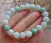 Strand Certified Green Burma Natural A JADE Bracciale rigido con perline di giadeite 10 mm