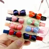 Hair Accessories 10PCS/LOT Lovely Acrylic Bow Clip Cute Double Layer Plastic Hairpin Girls Barrettes In Headwear Patch