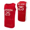 Screen Printed World Cup 2023 Basketball Canada Jersey Jamal Murray Shai Gilgeous-Alexander RJ Barrett Kelly Olynyk Andrew Wiggins Kalif Young Thomas Kennedy Team