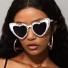 Sunglasses Protection Costumes Halloween Shining Sun Glasses Diamond Heart Heart-Shaped Eyewear For Unisex