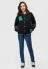 Kurtki damskie Kobiet Varsity College Baseball Bomber Jacket Vintage Bluza swobodne płaszcze uliczne unisex z łatką 230615