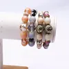 Bedelarmbanden Crystal Tiger Eye Amazon Luck Bracelet Frosted Powder Spot Beaded Hoogwaardige lichte luxe mode-sieraden