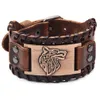 Charm Armband Vintage Mens Armband Animal Wolf Pin Buckle Belt armband Bangle Manschett Hip Hop Fashion Smycken Drop Delivery Dhzgw