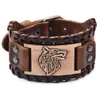 Charm Armbänder Vintage Herren Armband Tier Wolf Pin Schnalle Gürtel Armband Armreif Manschette Hip Hop Modeschmuck Drop Lieferung Dhzgw