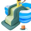 Activités de jeux de plein air toboggan de piscine gonflable pour enfants amusement antibasculement toboggans de parc aquatique jouet été gonflé eau natation p230615