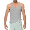 Camisetas sin mangas para hombres Hombres Gym TopQuick Dry Culturismo Camiseta sin mangas Fitness Singlets Baloncesto Ropa deportiva Muscle Solid Vest Ropa de verano