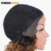 Donna Parrucche sintetiche in pizzo per donne nere Parrucche corte Bob capelli ricci Parrucche Cosplay Parrucche sintetiche nere Fibra ad alta temperatura 230524