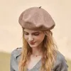 Berets Elegante Damen Wolle Berets Caps Für Frauen Vintage Maler Hut Schwarz Filz Baskenmütze Zeitungsjunge Mütze Herbst Winter Kaschmir Hüte für Mädchen Z0613