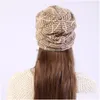 Beanie/Skull Caps Knit Grid Winter Beanie Hats Ear Cuff Cable Slouchy Skull Cap per le donne Fashion Will And Sandy Gift Drop Delivery Dh5Hu