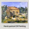 Impressionistische Leinwandkunst, verlassenes Haus in der Nähe von Aix-en-Provence, Paul Cezanne, Ölgemälde, handgefertigte Landschaft, moderne Schlafzimmerdekoration