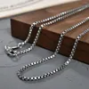 Kettingen Echt 925 Sterling Zilver 2.2mm Box Link Chain Ketting Stempel S925 19.7"-29.5"