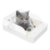 Кошачьи перевозчики туалетная ящик с полуоткрытой анти-сплайки безопасным и съемным запахом легко чистить