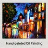 Modern Cityscapes Canvas Art Sleeping Amsterdam Dipinti ad olio realizzati a mano per la decorazione domestica contemporanea