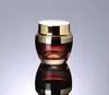 2021 300pcs/lot Newest 30g 30ml High Grade Glass Cream Jar Red Jar with Gold Cap For Cosmetic Packaging