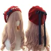 Bérets Japonais filles femmes arc peintre chapeau Lolita doux doux français béret casquette Kawaii Preppy Style femme décontracté couleur unie artiste chapeau Z0616