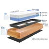 Sharpeners 18Pcs Sharpening Stone Knife Sharpener Grit2408000# Whetstone Professional Grindstone Set Wood Base Angle Guide Polishing 230616