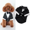 Dog Apparel Costume Cat Prince Wedding Cute Gentleman Cachorro Mascot Chihuahua Tailcoat Bowknot Coat Size 5 Pet Supplies 230616