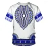 Camisetas masculinas africanas dashi estampadas em 3D camisetas masculinas tradicionais de manga curta retrô casual roupas de rua verão étnicas grandes