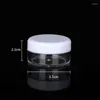 Storage Bottles Travel Bottle Set 50/100pcs 10g White Plastic Jar Lip Sample Pot Cosmetic Container Refillable Nail Art Box