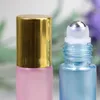 10 ml Vide Nacré Rouleau Sur Bouteilles Bouteille D'huile Essentielle De Parfum En Verre Perlé Avec Bille En Acier LX7541 Kivdb