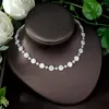 Collana Orecchini Set Moda Lusso Donna Gioielli Cubic Zirconia Wdding Accessori Sposa Bijoux Dubai N-1089