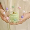 5inch glass bowl salad bowl cute Crown Bowl fruit plate Dish Snack Candy Cake Bowl Ice Cream Cup Microwave Oven Bakware