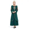 Ethnic Clothing Vintage Dress Women Fashion Embroidered Long Kaftan Jellaba Muslim Dubai Sleeve Abaya Ladies Evening Dresses Gown