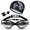 Goggles Professional Swimming Goggles for Men Women Earplug Nos Clip Swim Glasses Anti-dimma UV Vuxen Vattentät silikondykningsglasögon 230616