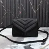 Borsa a tracolla di design da donna Borsa a tracolla a forma di Y Borsa di lusso Borsa piccola quadrata nera