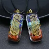 Dekorativa föremål Figurer Energy Generator Orgone Crystals Pendant Necklace Healing Reiki Chakra Pyramid Meditation Jewelry 230615