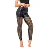 Spodnie damskie Capris punk gotyckie spodnie kobiety błyszczące cekinowe zagłębione legginsy seksowne biodrowe biodra w talii spodnie fitness gym elastyczne rock jeggings 230615