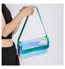 Borse da sera Designer di marca Jelly Laser Trasparente Borsa a tracolla da donna Fashion Candy Color Summer Clear Crossbody Small Flap Handbag