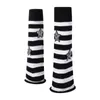 Femmes Chaussettes Sequin Star Knit Stripe Manches Larges Botte Poignets Couverture Pour Streetwear