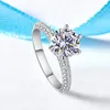 Wedding Rings Yanleyu Luxury Engagement For Women Solid 925 Silver Color Fashion Jewelry 7mm Cubic Zircon Gift PR303