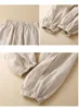 Damenhose aus Baumwolle und Leinen mit hoher Taille, Pumphose für Damen, 2023, Sommer, koreanische Version von dünner, lockerer Größe, Mode, einfache lässige Zehenpartie